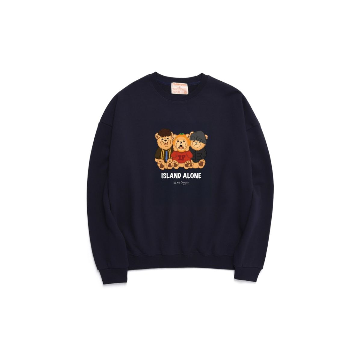 아일랜드 프로젝트(ISLAND PROJECT) Island Alone 3 Bears Sweatshirt - Navy (Holiday Edition)