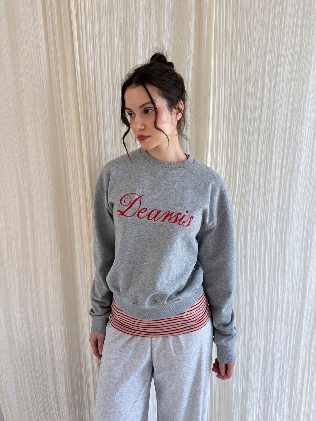 디어시스(Dearsis) Basic Logo Sweatshirt (Gray)