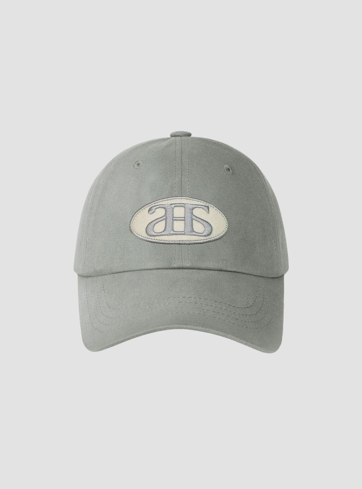 앤하츠(ANNEHEARTS) Oval Logo Patch Cap Light grey