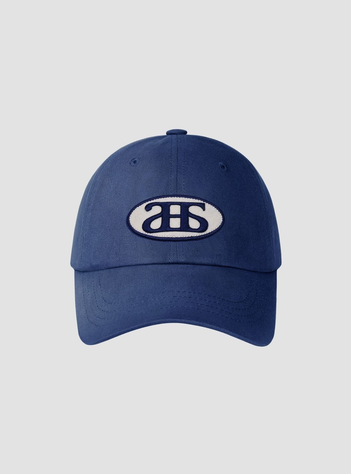 앤하츠(ANNEHEARTS) Oval Logo Patch Cap Navy