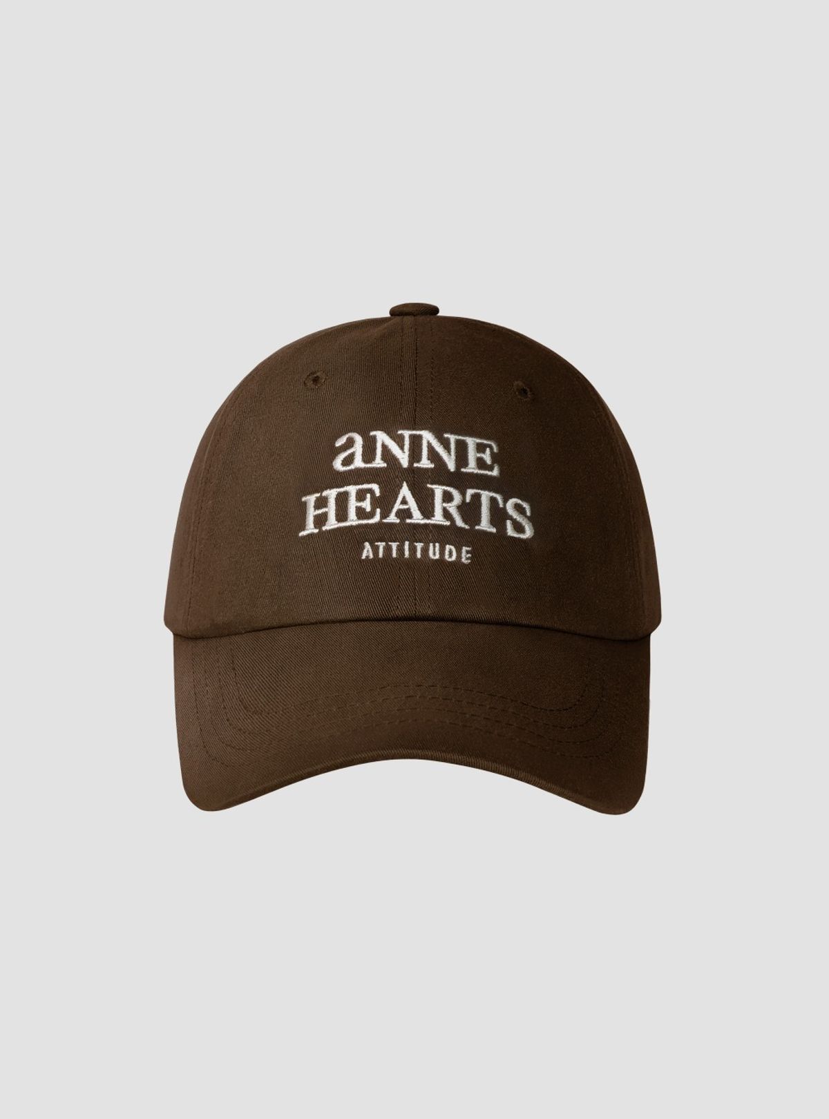 앤하츠(ANNEHEARTS) Classic Signature Logo Cap Dark brown