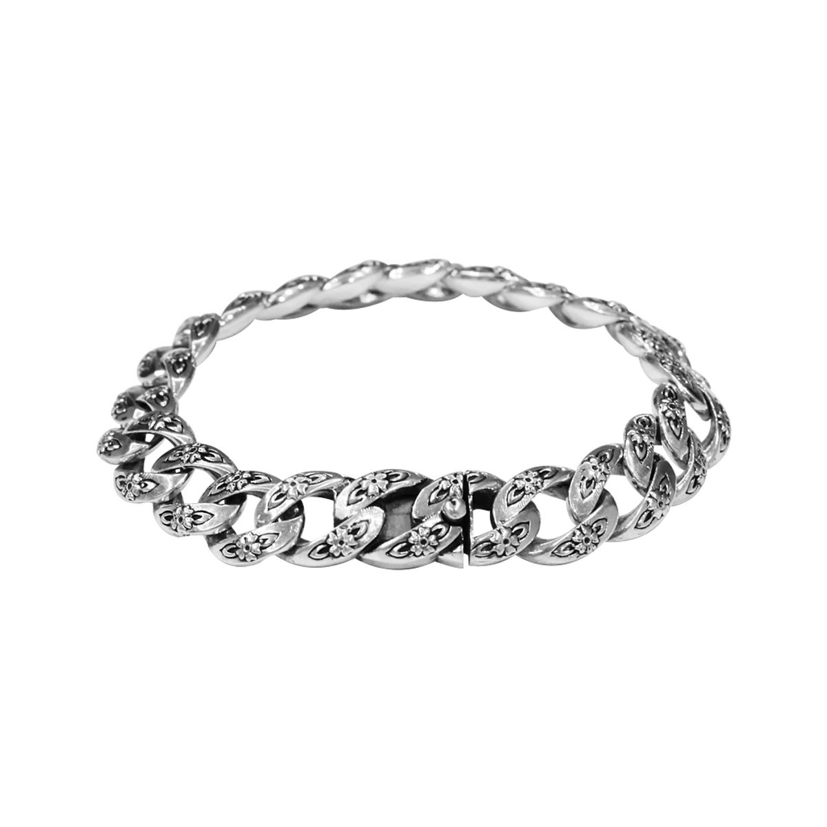 어나니머스아티즌(ANONYMOUS ARTISAN) Oldschool Flower Cuban Link Bracelet