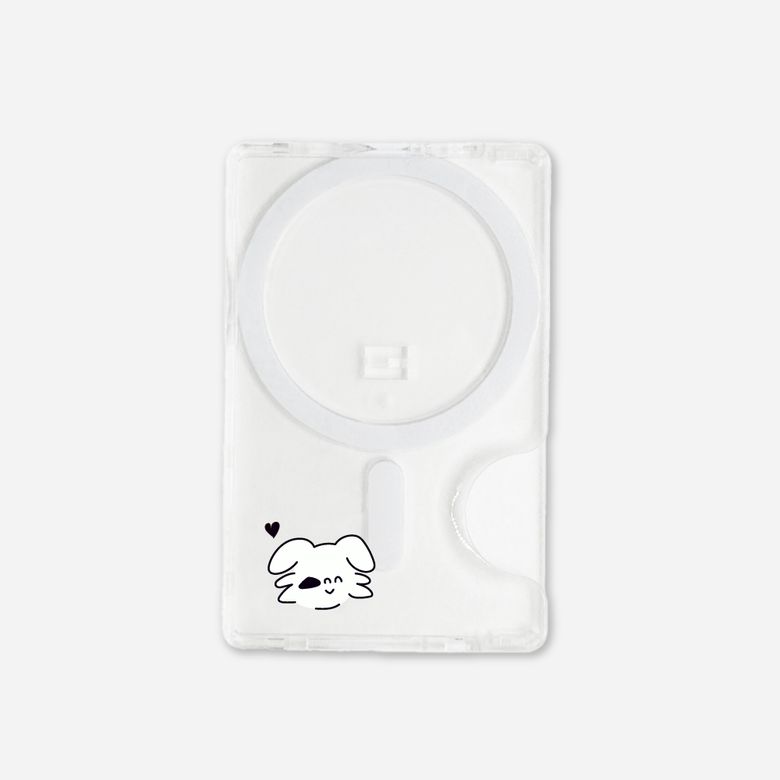 하트 달봉 맥세이프 카드지갑 투명 카드팩