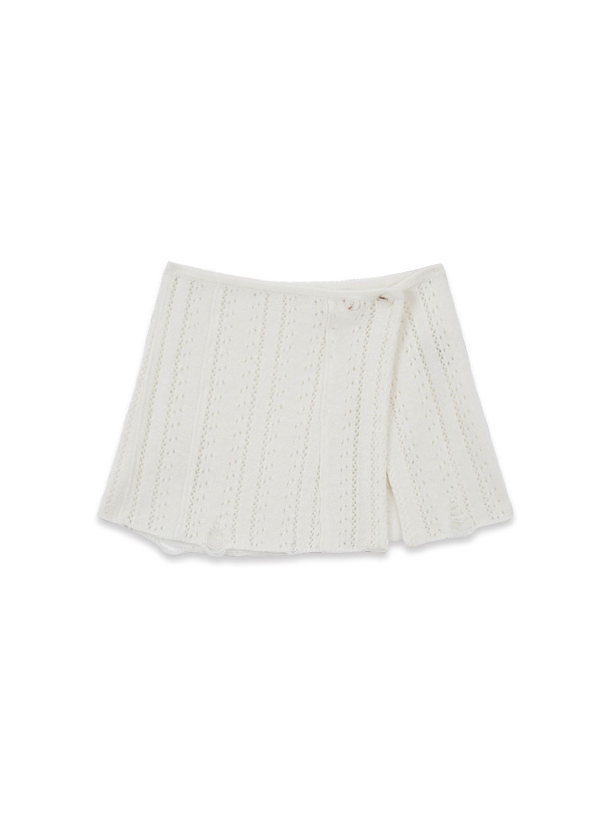 마뗑킴(MATIN KIM) PUNCHING WRAP MINI SKIRT IN IVORY