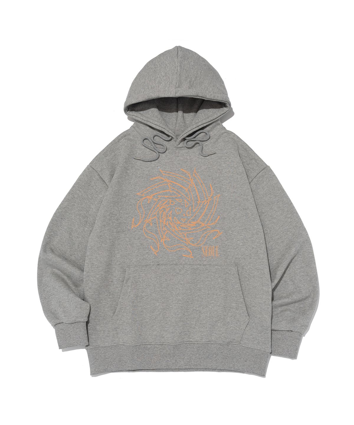 서울어패럴(SEOUL APPAREL) 서울 스파이럴 후드 티셔츠 (멜란지 그레이)