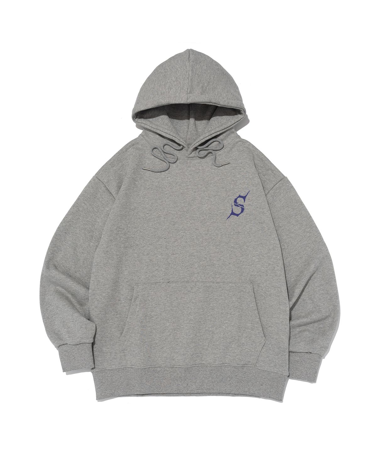 서울어패럴(SEOUL APPAREL) S 로고 후드 티셔츠 (멜란지 그레이)