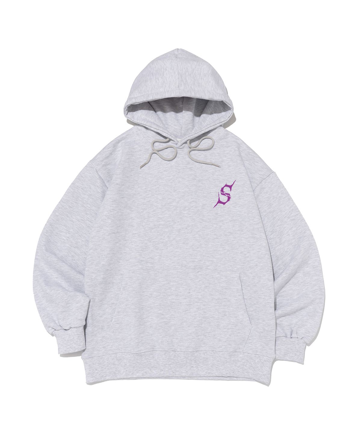 서울어패럴(SEOUL APPAREL) S 로고 후드 티셔츠 (라이트 그레이)
