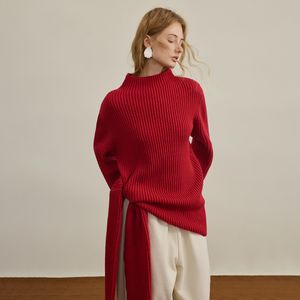 YY_Sense side lace-up sweater