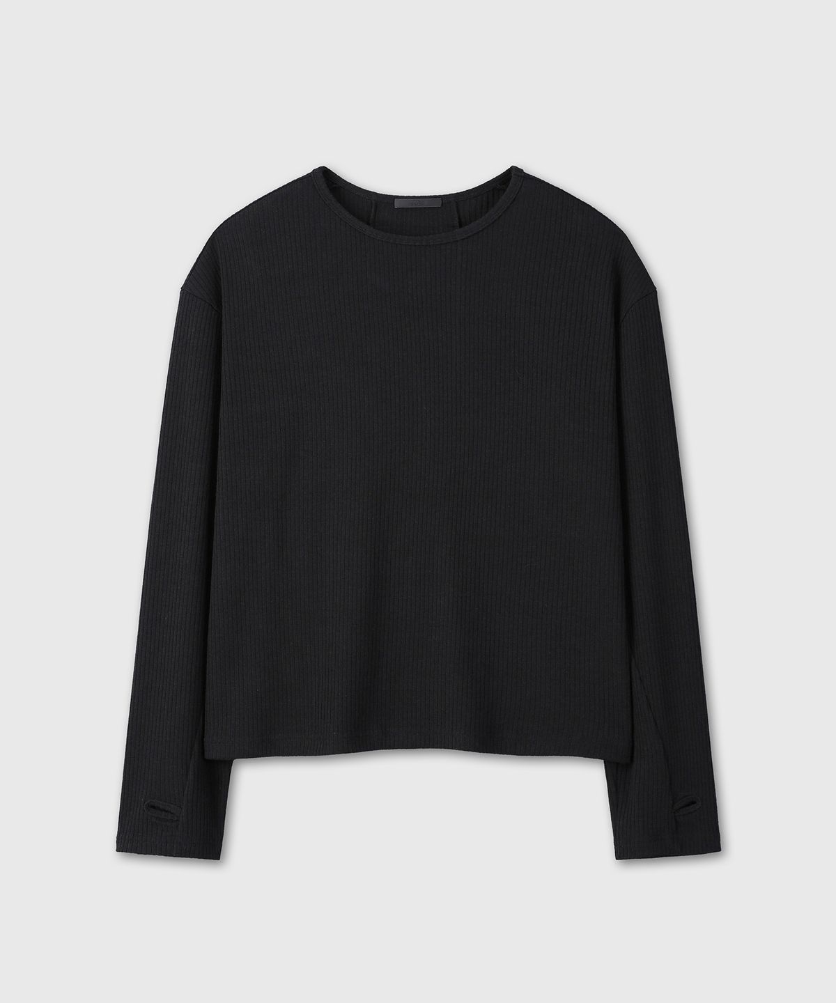 다이브인(DIVEIN) [DIVEIN X 패플서] RIBBED LONG SLEEVE (BLACK)