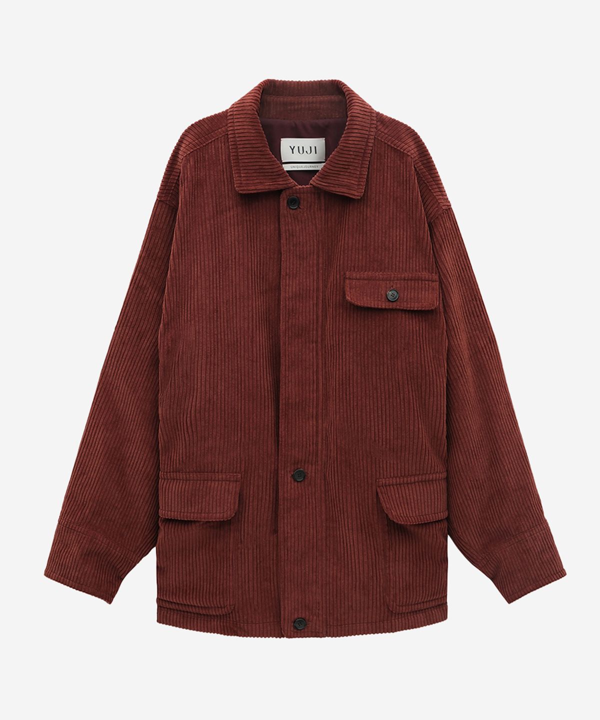 유지(YUJI) BOLD CORDUROY HUNTING COAT WINE