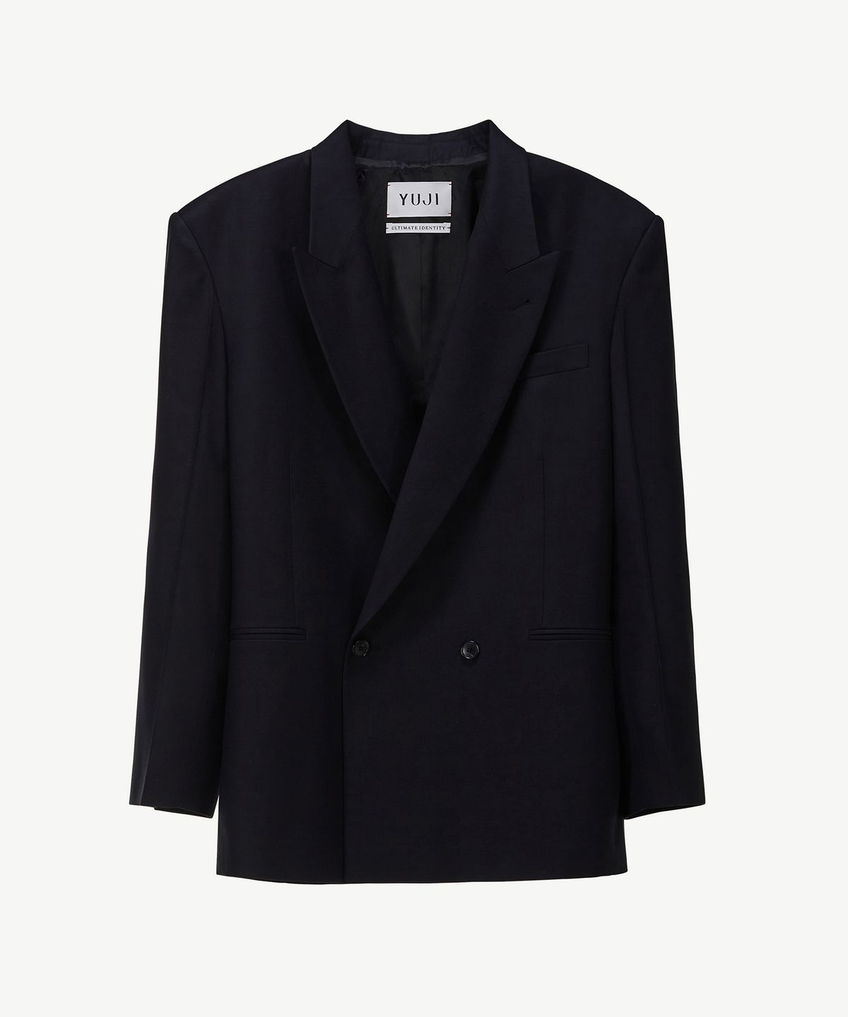 유지(YUJI) ACRE DOUBLE BREAST TAILORED JACKET NAVY