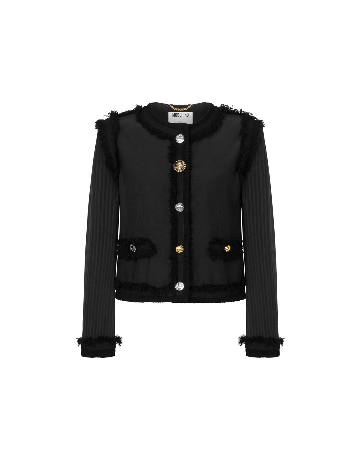 모스키노(MOSCHINO) 스트레치 부클레 재킷
