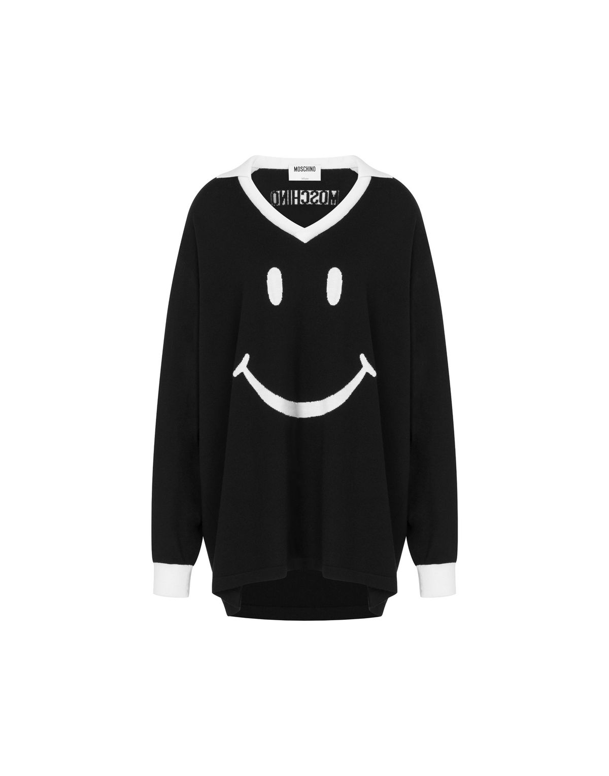 모스키노(MOSCHINO) 스마일리® 엑스트라 파인 메리노 울 스웨터