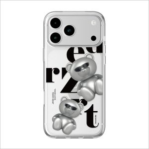 [아이폰17 출시] 선글라스베어 아이폰 투명 젤리 케이스 투명 곰돌이 곰 16 프로