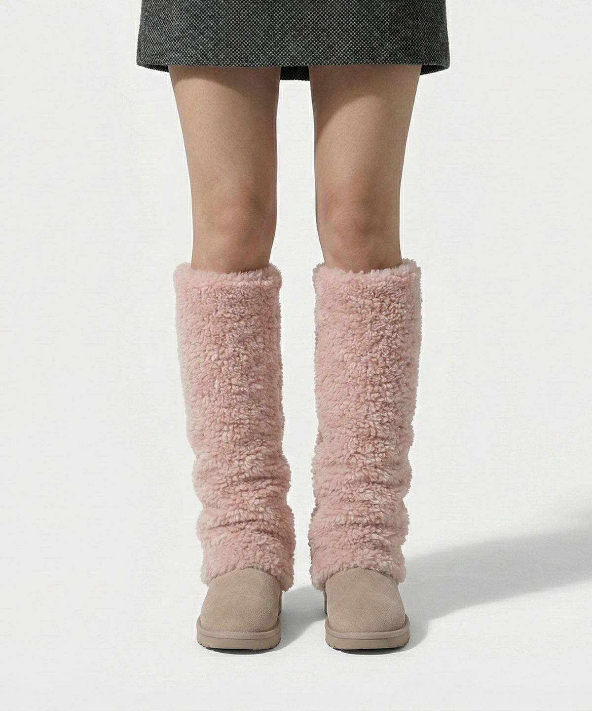 로맨틱타이거(ROMANTIC TIGER) hug me fur leg warmer (pink)