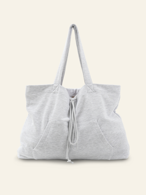 후디 쇼퍼백 (화이트 멜란지)