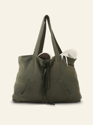 후디 쇼퍼백 (카키 그린)