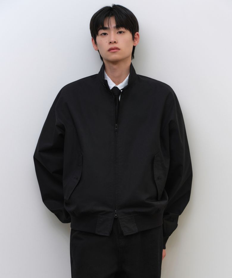 엑스트라 오버사이즈 해링턴 재킷 [블랙]