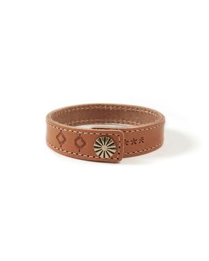 Leather bangle / Vegetable orange