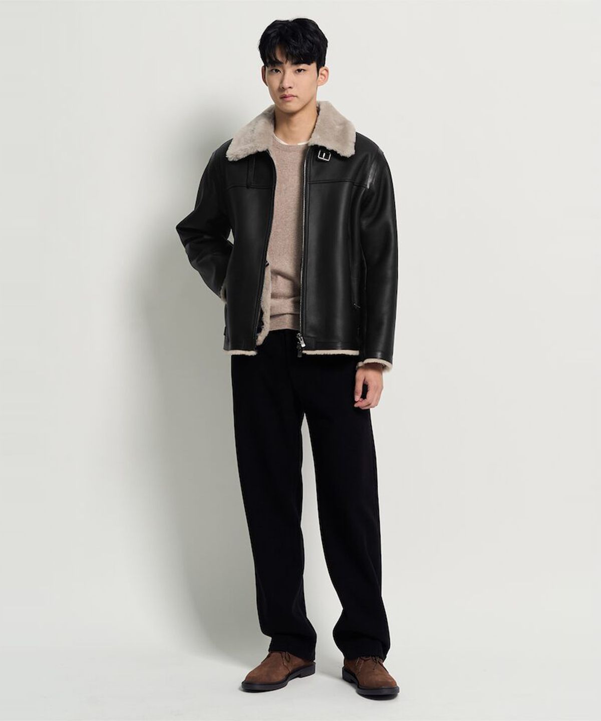 빈폴 멘(BEANPOLE MEN) 울라이크 저지 팬츠  블랙