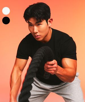 와플 머슬핏 크롭 숏슬리브 (2color)