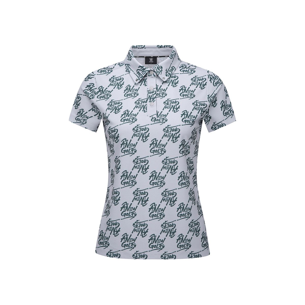 어뉴골프(ANEW GOLF) W LOGO PATTERN SHORT T-SHIRT_GR