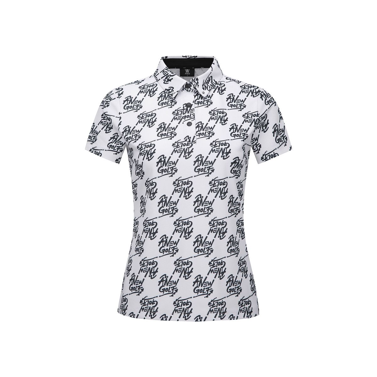 어뉴골프(ANEW GOLF) W LOGO PATTERN SHORT T-SHIRT_WH