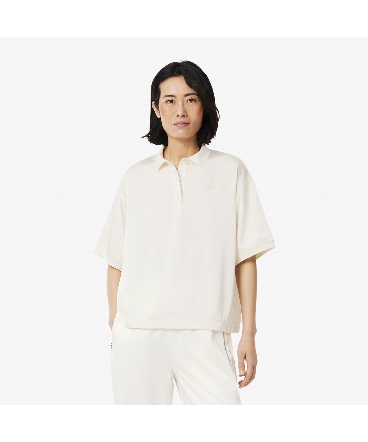 라코스테(LACOSTE) 여성 오버사이즈핏 실키 플루이드 셔츠 CF9747-55G XFJ