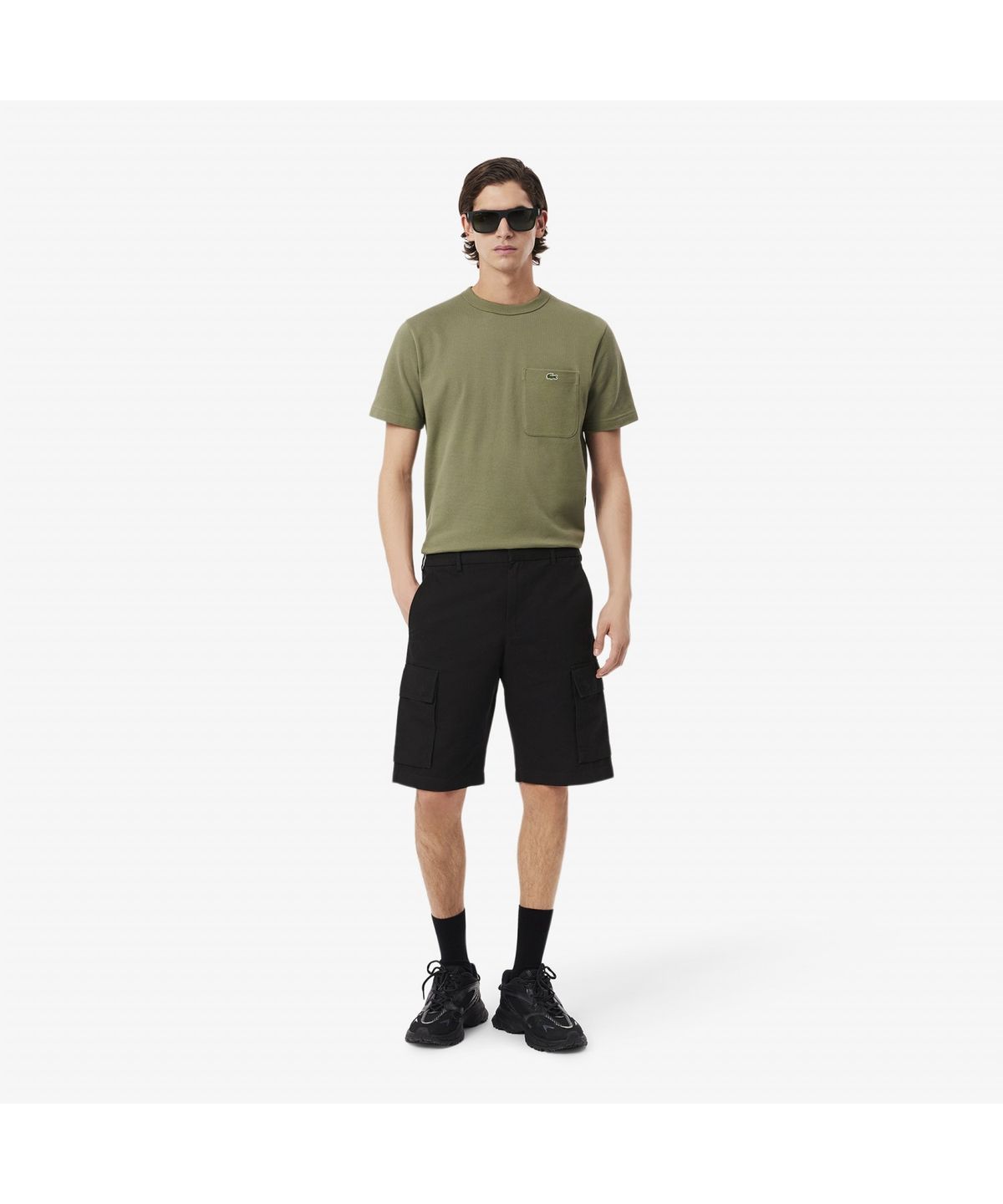 라코스테(LACOSTE) 남성 코튼 린넨 카고 쇼츠 GH8034-55G 031