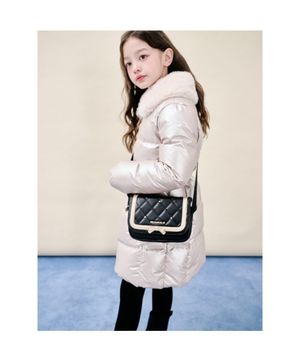 여아 리본 퀼팅 크로스백  블랙 (BI61D2G025)