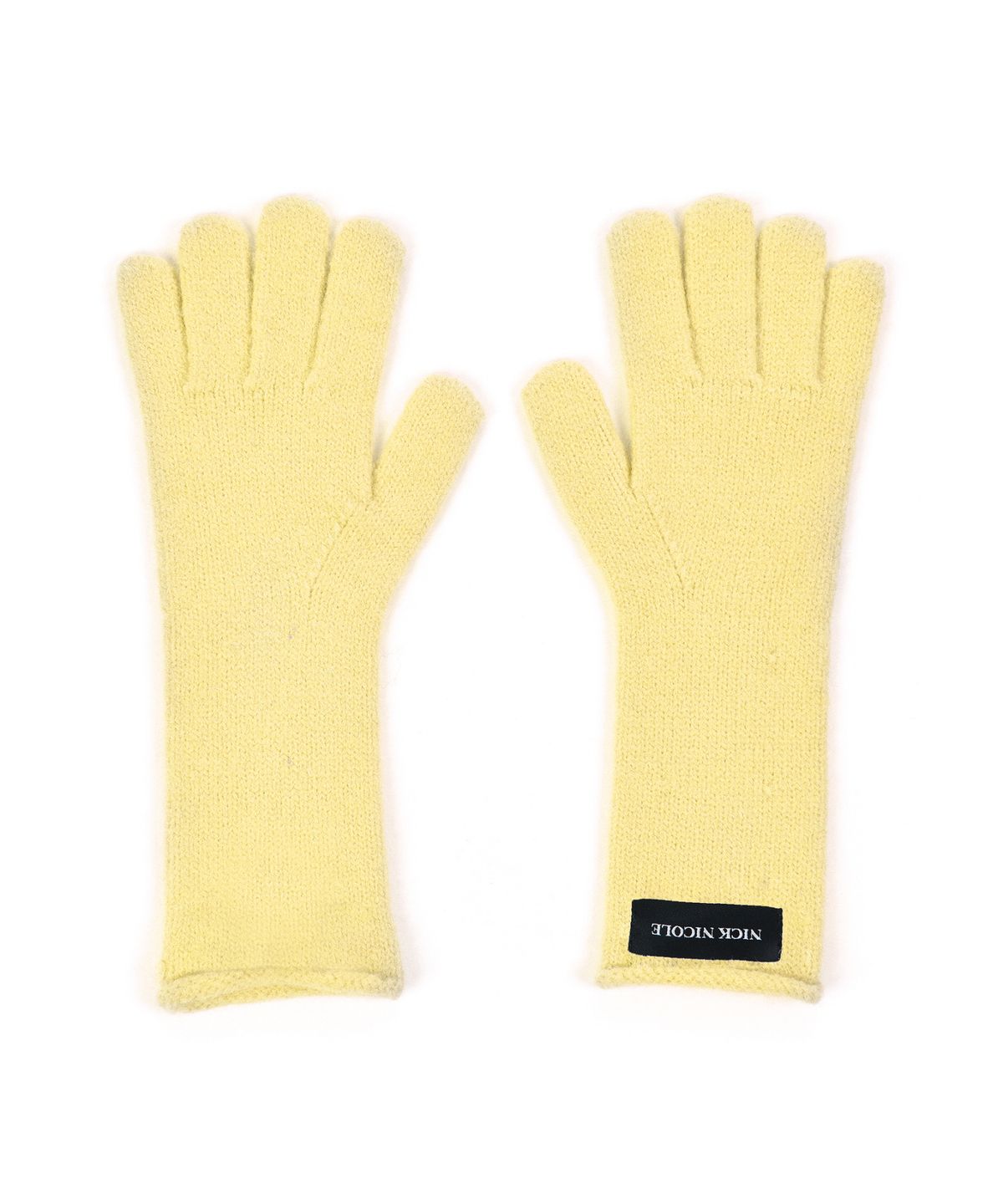 닉앤니콜(NICK&NICOLE) NICOLE RIBBED KNIT GLOVES_YELLOW