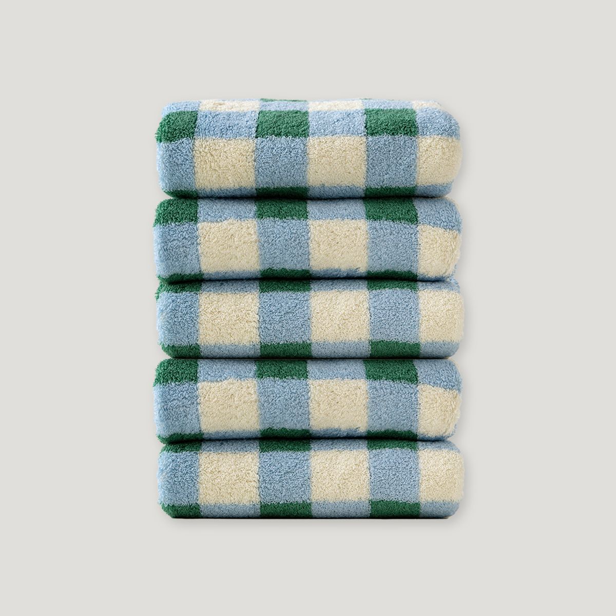 소소모소(SOSOMOSO) 더 부드러운 텐셀모달 호텔수건 5P (벌크) - 체크
