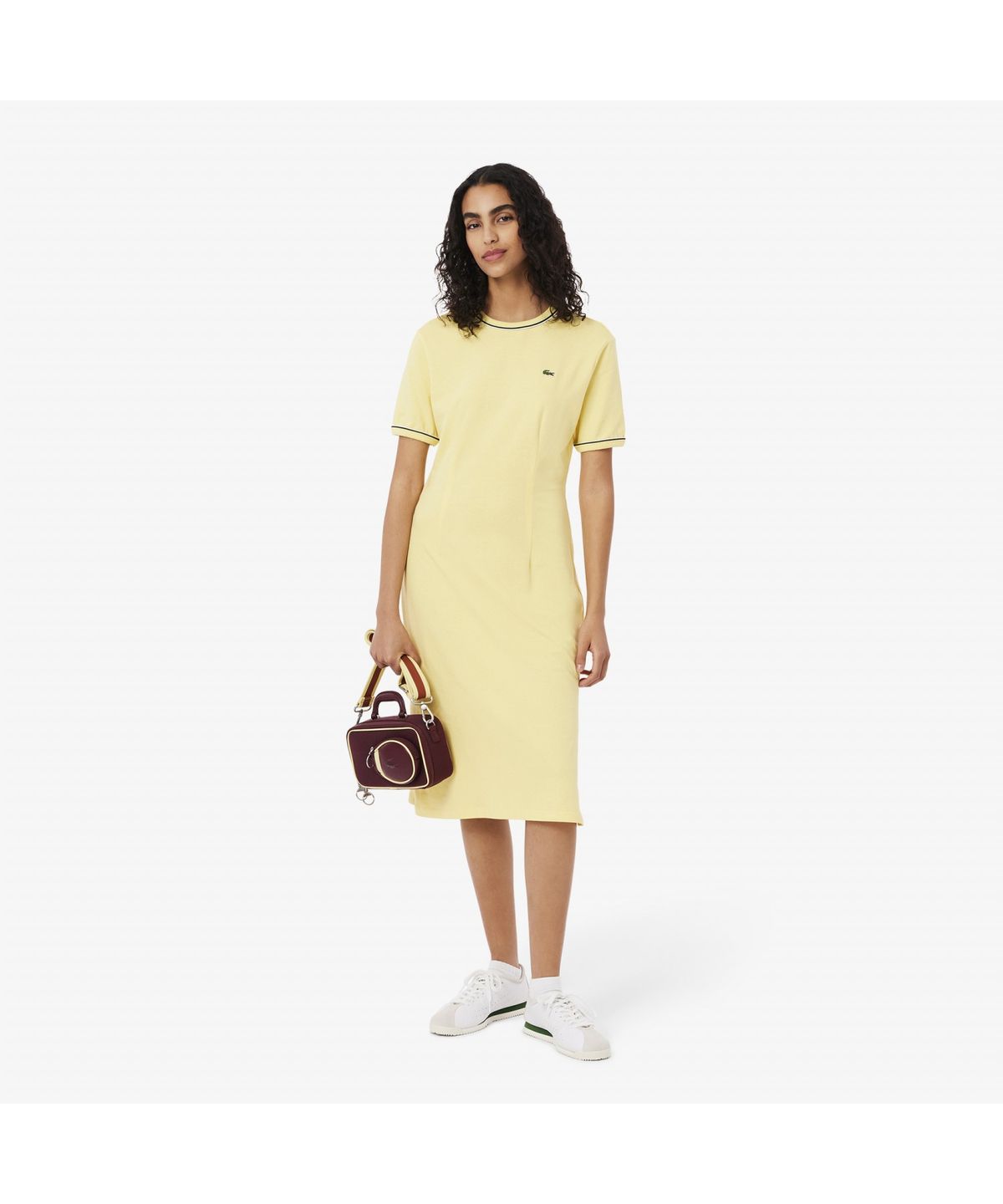 라코스테(LACOSTE) 여성 에센셜 핏앤플레어 티셔츠 드레스 EF9988-55G K3A