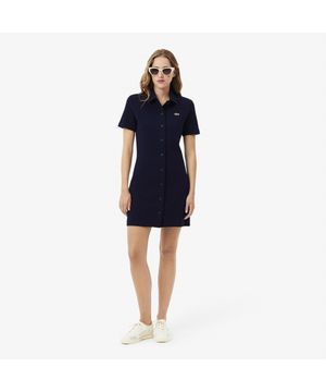 여성 이중지 피케 반팔 셔츠 드레스 EF6922-55G 166