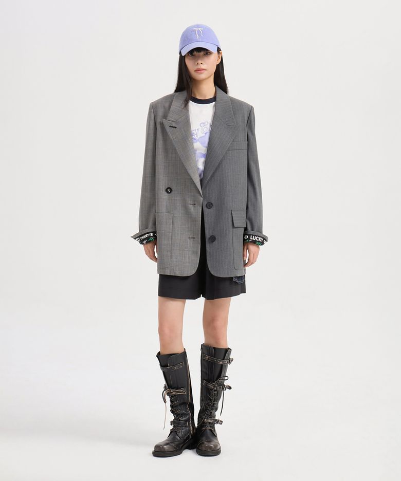 Half Mix Single Jacket (brown) LFJAA25140BRX