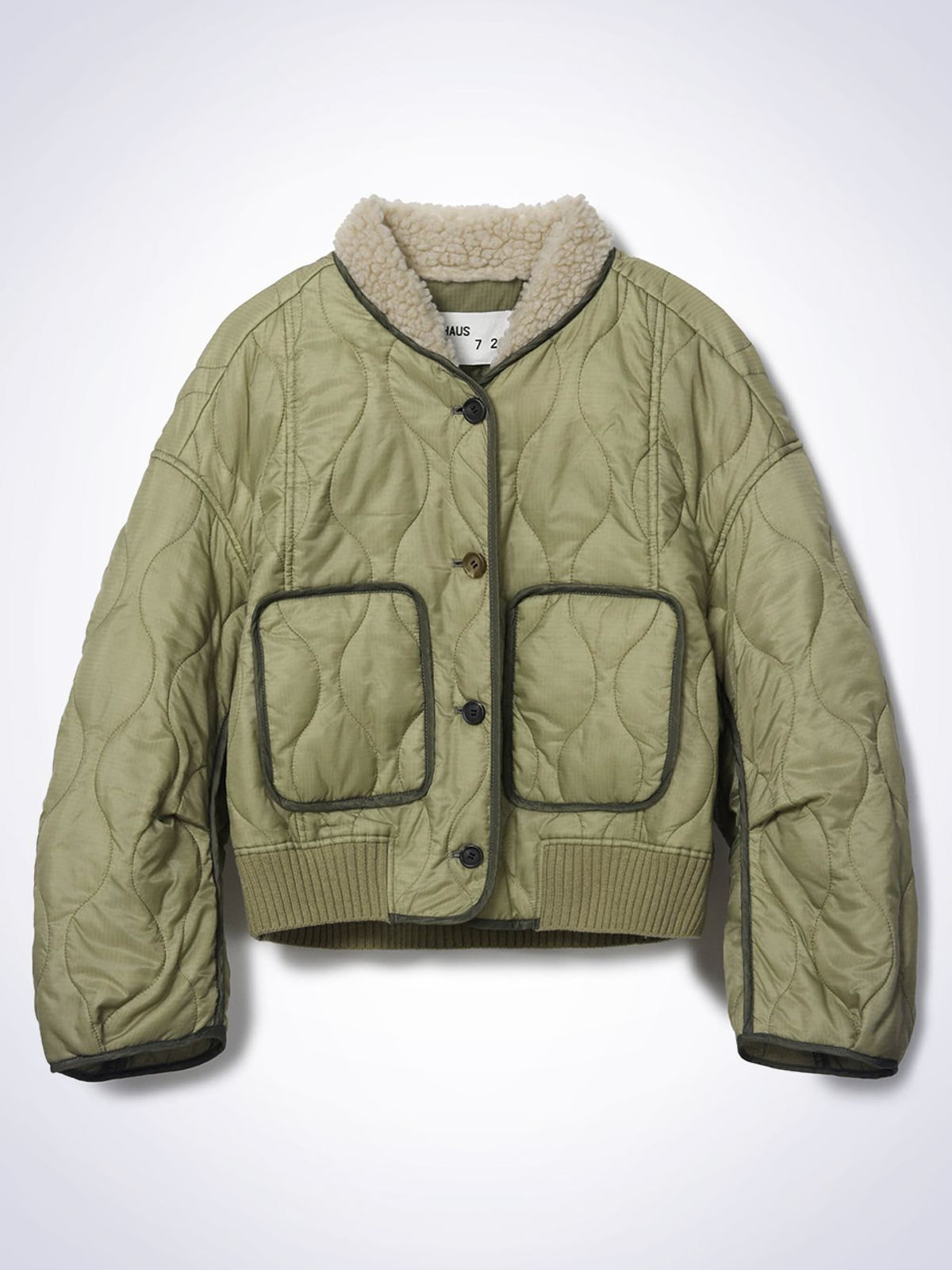 하우스공칠이씨(HAUS072C) POCKET QUILTING JACKET LIGHT KHAKI