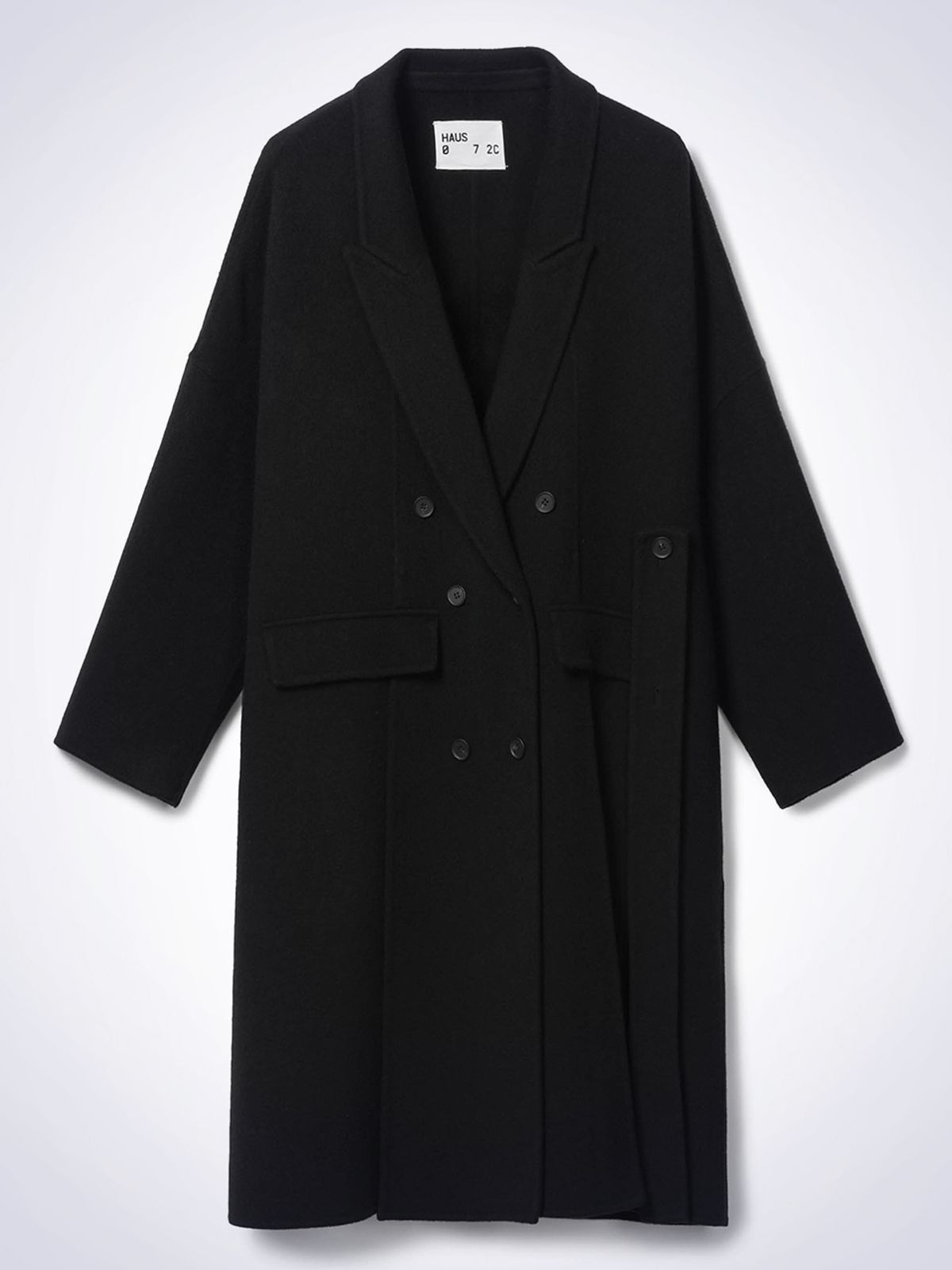 하우스공칠이씨(HAUS072C) DOUBLE HANDMADE COAT BLACK