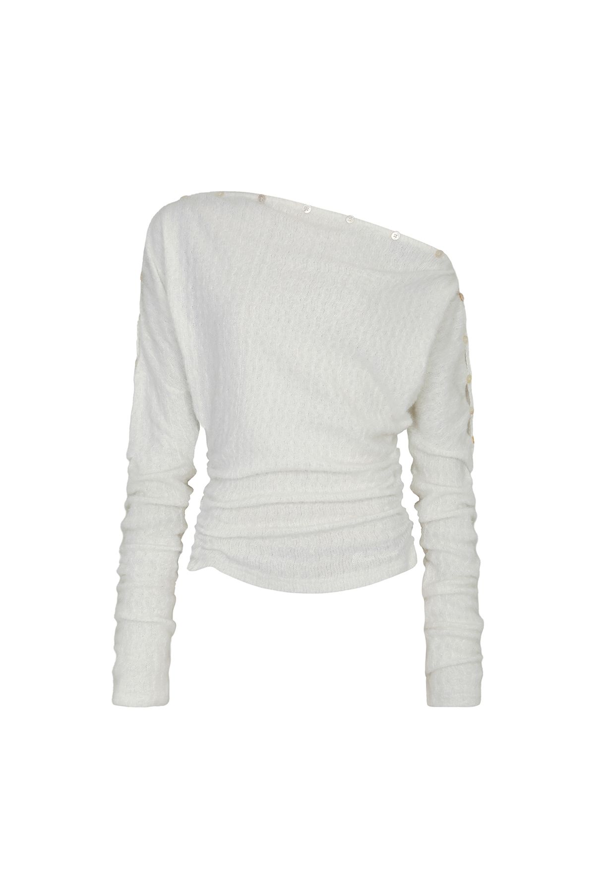 페인오어플레져(PAINORPLEASURE) JENNIE BUTTONED TOP ivory
