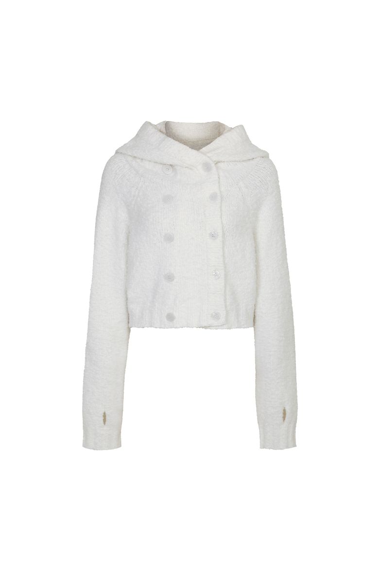 ANNE HOODIE CARDIGAN ivory