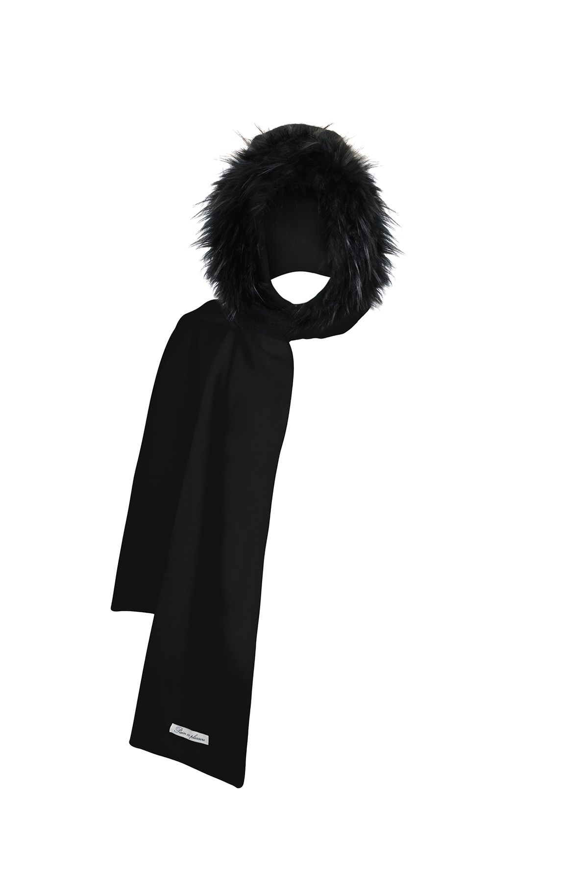 페인오어플레져(PAINORPLEASURE) CARRIE HOODED MUFFLER black