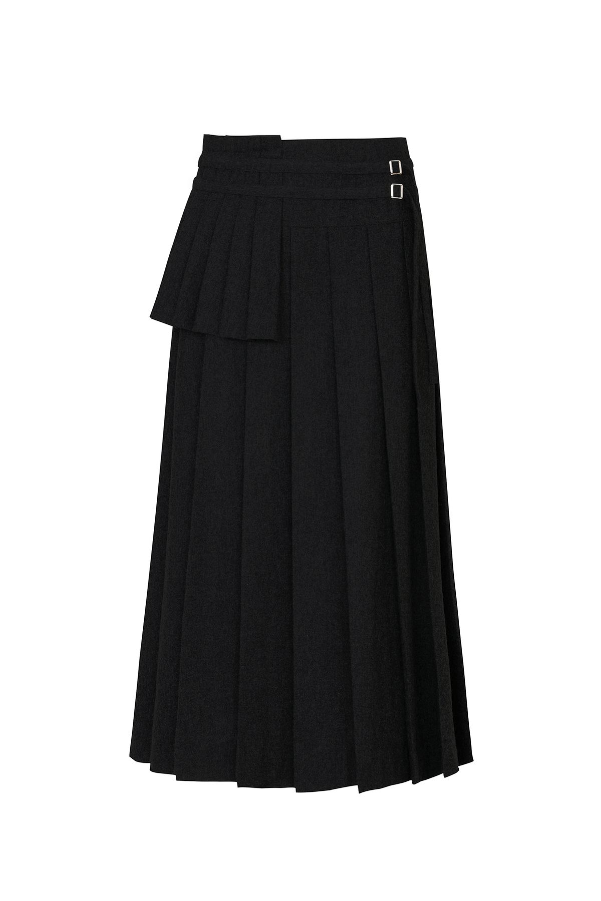 페인오어플레져(PAINORPLEASURE) LAYERED PLEATS SKIRT black