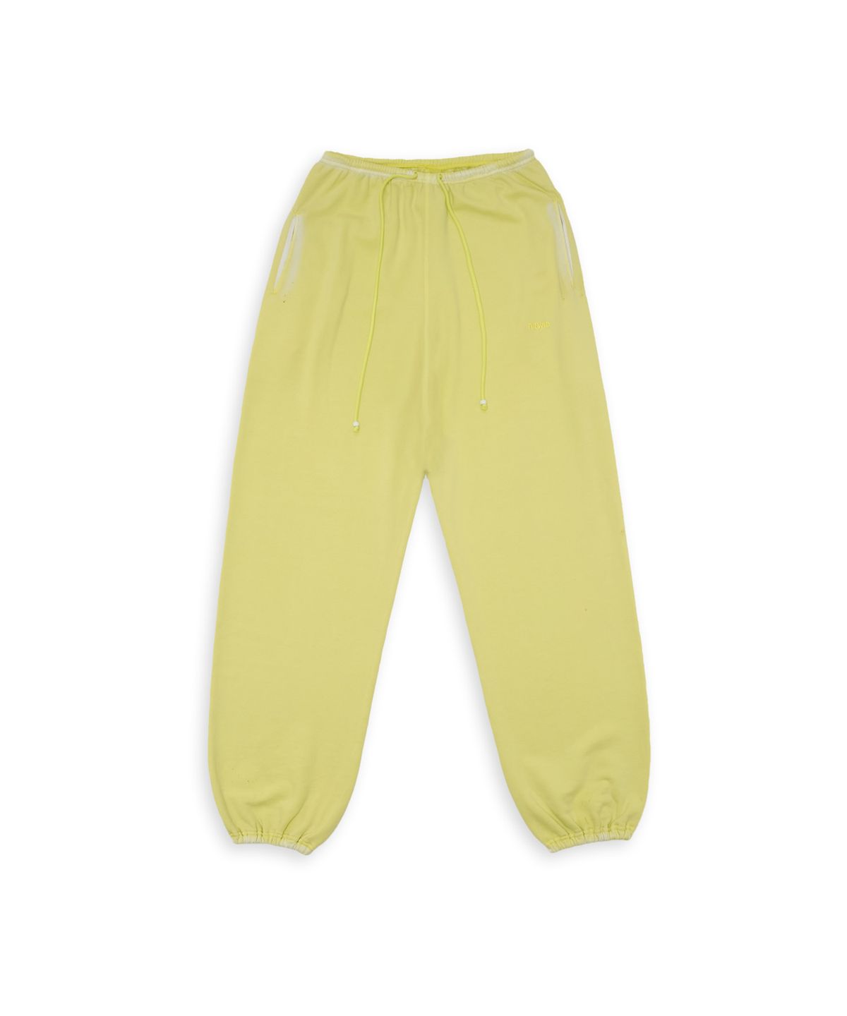 투위드(TUEWID) Tuewid classic embroidery set up pants in lime