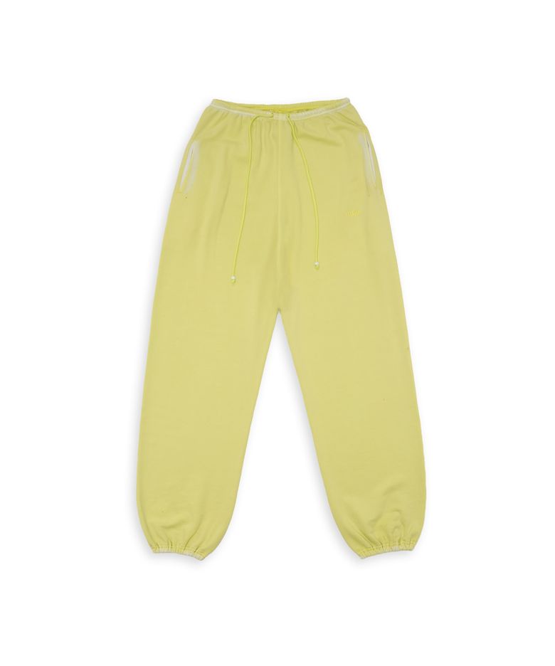 Tuewid classic embroidery set up pants in lime
