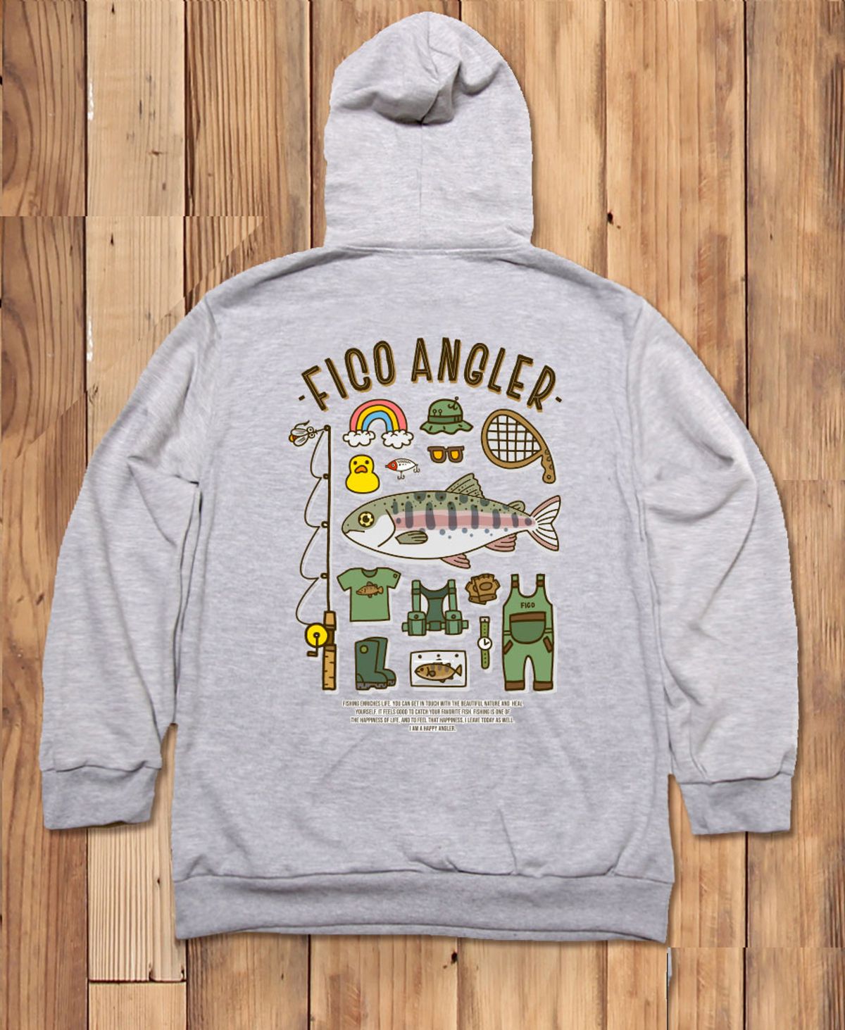 돌돌(DOLDOL) FICO-HOODY-260 익스트림 낚시 브랜드 피코앵글러 산천어 후드티
