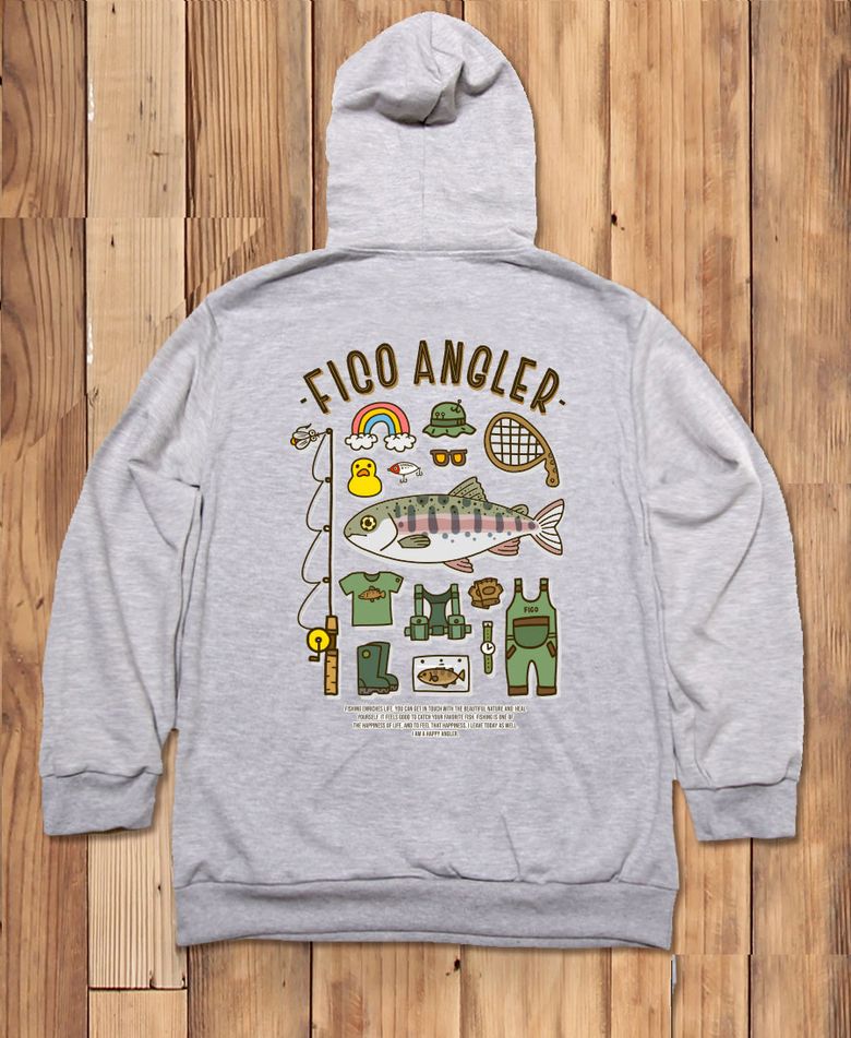 FICO-HOODY-260 익스트림 낚시 브랜드 피코앵글러 산천어 후드티