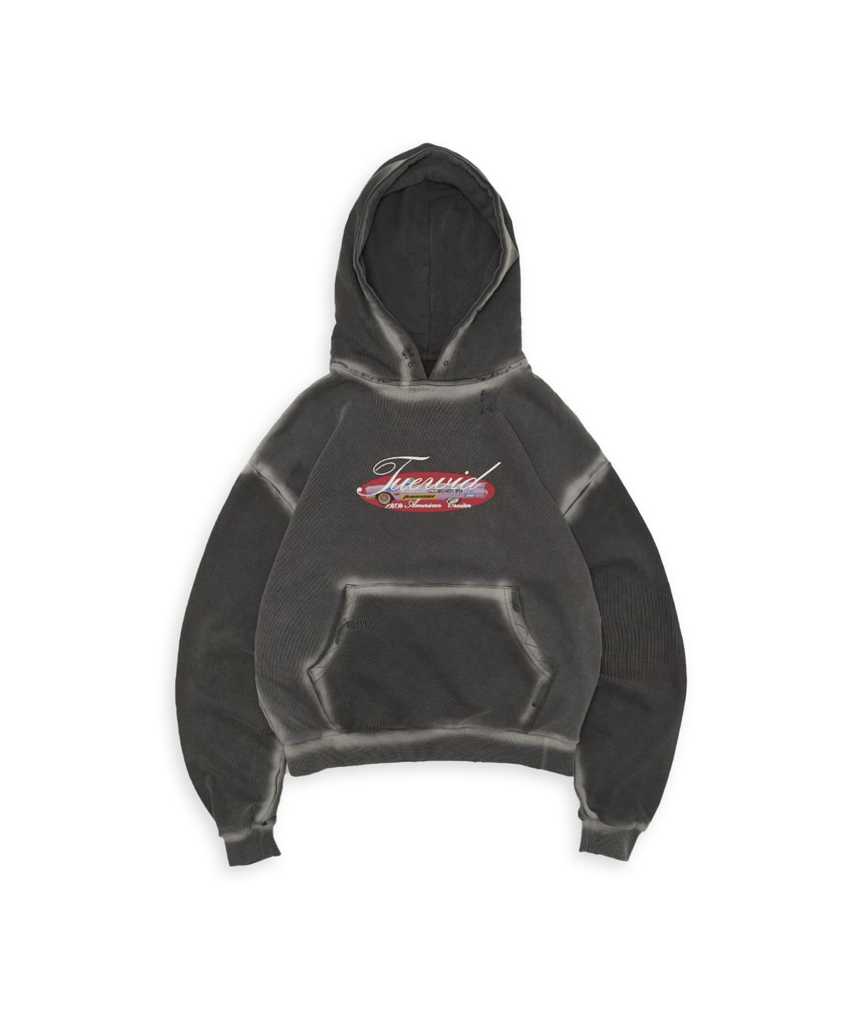 투위드(TUEWID) Tuewid croped hoodie in washed peppercorn
