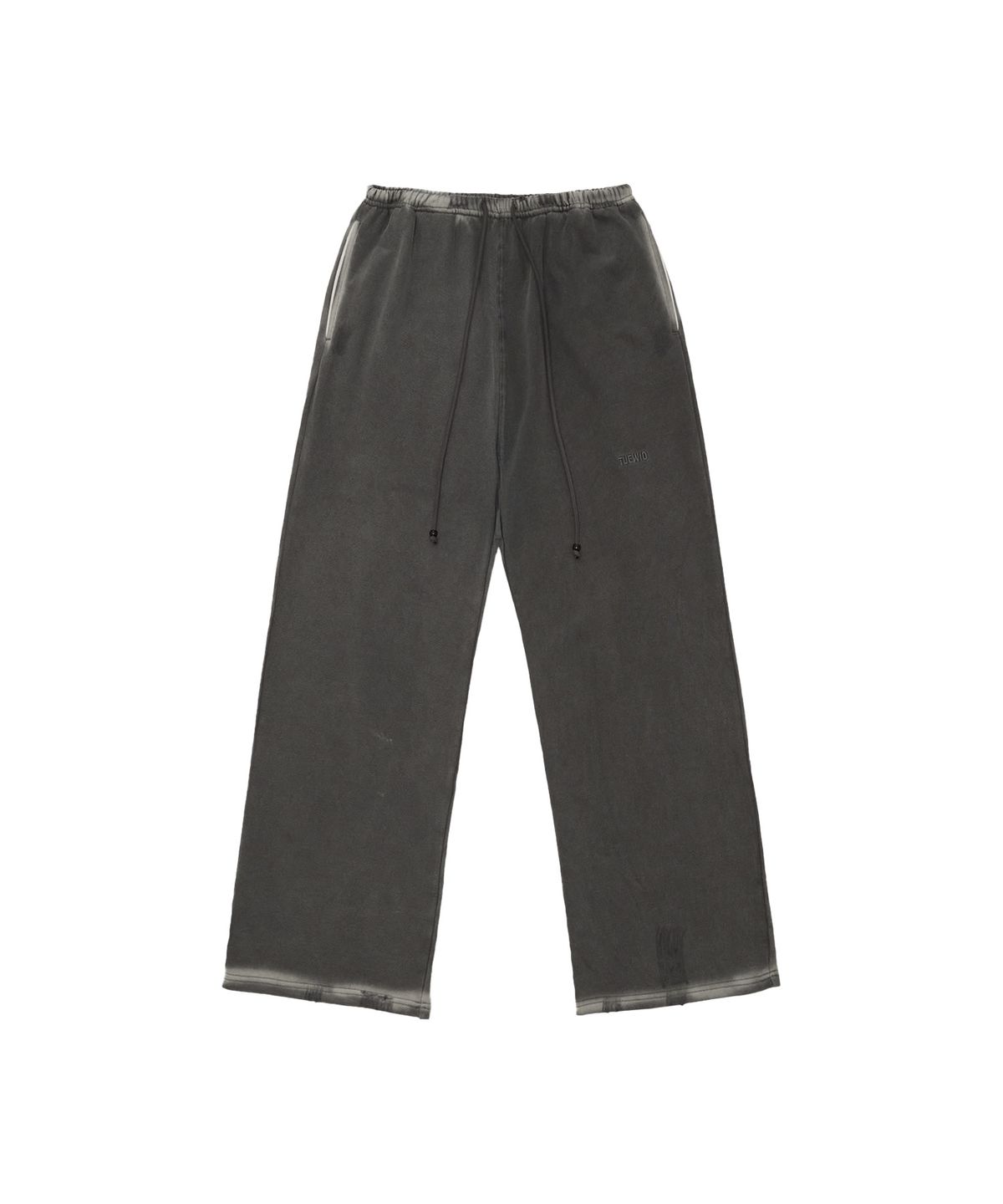 투위드(TUEWID) Tuewid classic slim fit pants in washed peppercorn