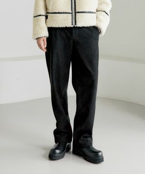 남녀공용 코듀로이 기모 밴딩 팬츠 [블랙]_ZF4PT092