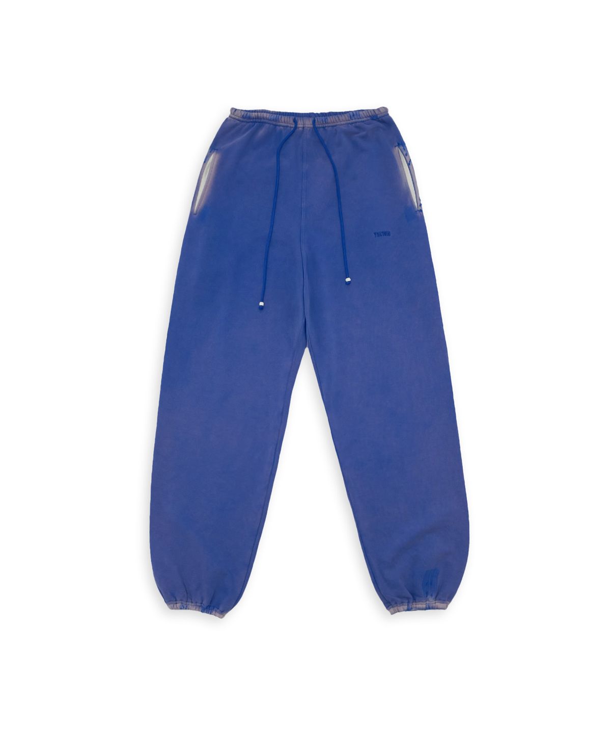 투위드(TUEWID) Tuewid classic embroidery sweatpants in drop loose fit  (blueberry blue)