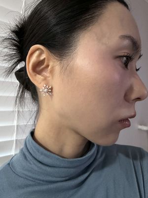 [925실버] 스노우플레익스 이어링